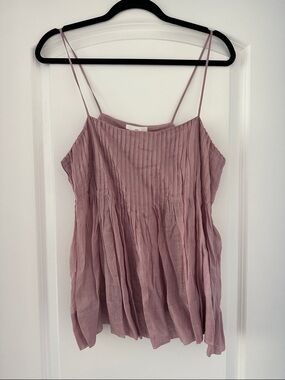 H&M Dusty Rose Crinkle Spaghetti Strap Camisole